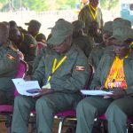 President of Uganda H E Yoweri Kaguta Museveni offers a lecture of opportunity to the Egyptian delegation in Kyankwanzi